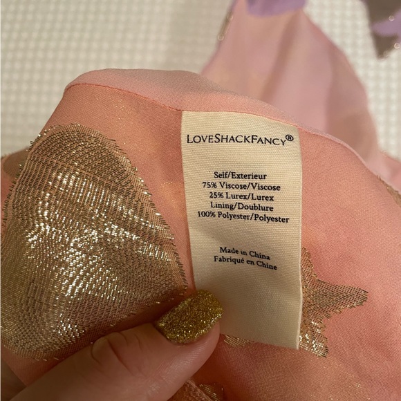 NWT LoveShackFancy Exclusive Boca Handkerchief Top in Sunset Ombré Orange XS + L - Picture 10 of 10